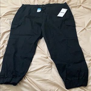 Black Cargo Plus Size Joggers